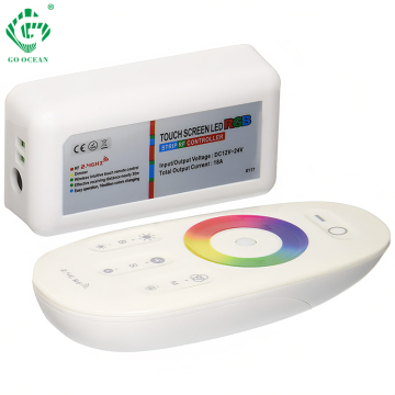 2,4G RF bezprzewodowy kontroler RGB z przyciemnieniem dotykowym i wyjściem 12-24V
