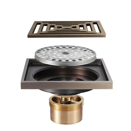 HIDEEP Bathroom Accessories Ideal Balcony Brass Floor Drain