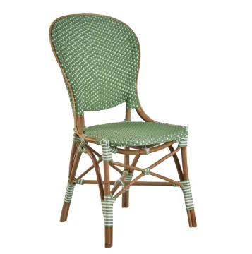Stacking Bamboo Bistro Cafe Synthetic Rattan Chair