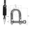 ステンレス鋼D形状シャックル