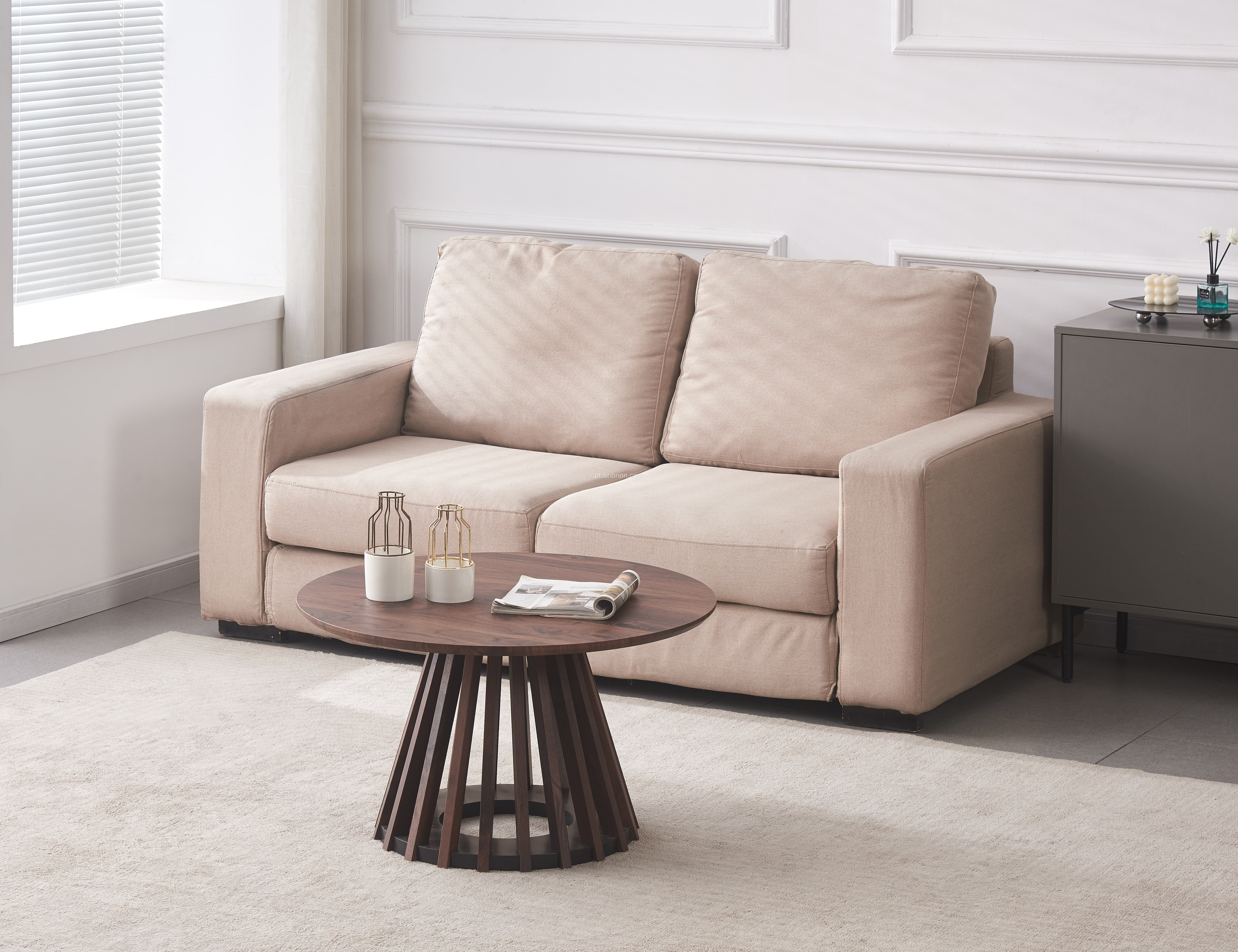 Mesa de café redonda 80x40cm Design moderno Frantz