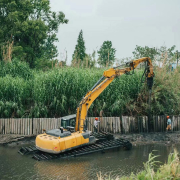 Excavadora anfibia de 20 toneladas para dragado de lagos