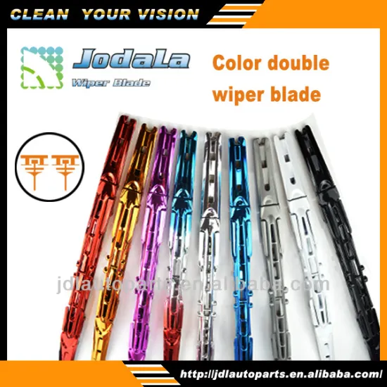 Colored twin rubber refills wiper blade