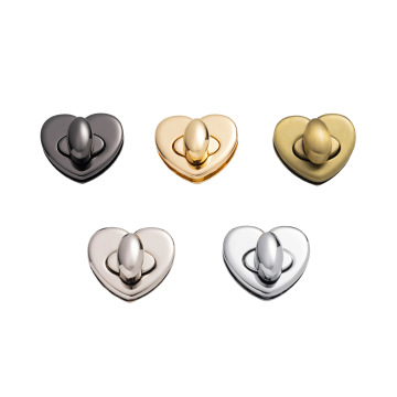 Rust-Resistant Nickel-Colored Lady Metal Accessory Hardware: Push Lock for Handbags