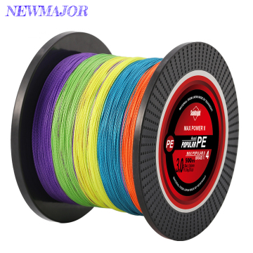TP Series 4 สายการประมง PE ถักเปียสำหรับน้ำเค็ม-Seaknight 300m-1000m 8-60lb