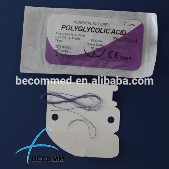 absorable 3/0 PGLA 910 surgical suture