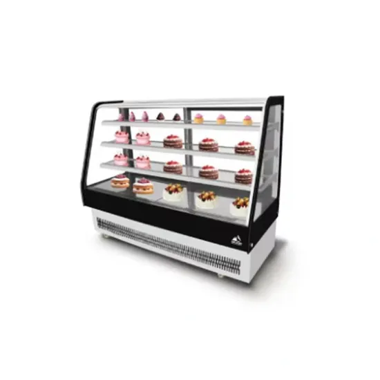 Luxury Adjustable Shelves Upright Cake Display Refrigerator Showcase Fridge Front Sliding Door Cake Showcase