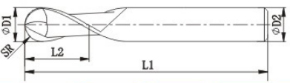 solid caride ball nose end mills