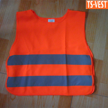 EN1150 Hi Viz Orange Reflective Child Safety Vest