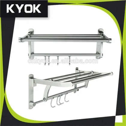 KYOK stainless steel bathroom rack , towel rack bathroom accessories,towel rack mounting hardware