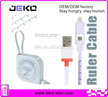 Creative rule cable 2 in 1 USB rule cable retractable USB cable with measuring scale