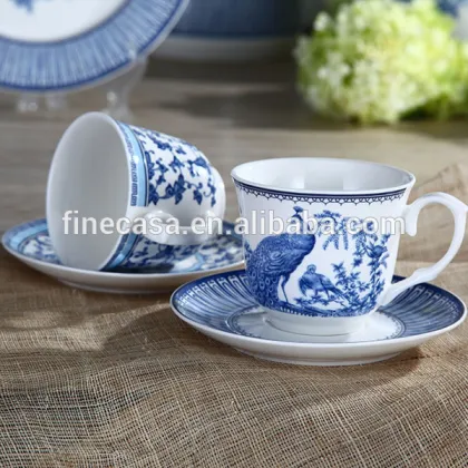 250CC Elegant Blue and White Chinese Porcelain Tea Cup