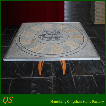 outdoor round slate stone table tops