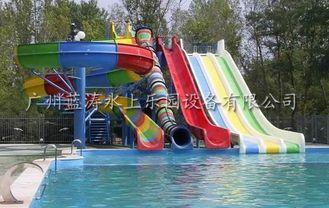 Children Swimming Pool Water Slide 6 Lines For Water Playgr