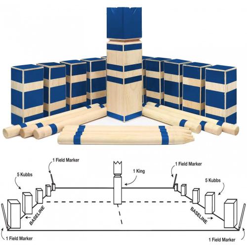 Toys Child Kubb Game Viking Chess Beach Hardwood Kubb Party Team Game Manufactory