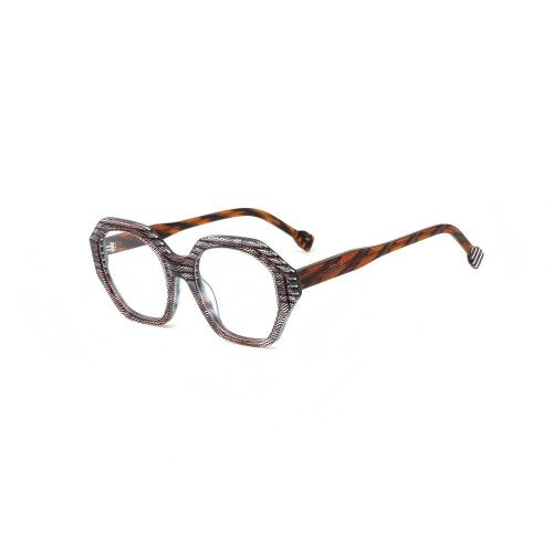 Textured Layered Acetate Octagonal Optical Glasses ME2047