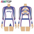 Uniformes de porristas sublimados personalizados para rutinas de élite