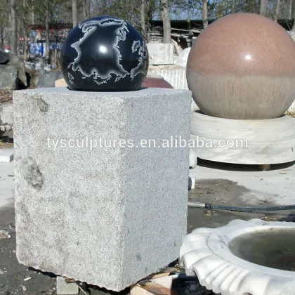 Floating sphere granite fountain stone rolling ball sphere fountain