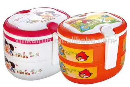 Food Grade Double Layer lunch box/insulated lunch box/bento box lunch box