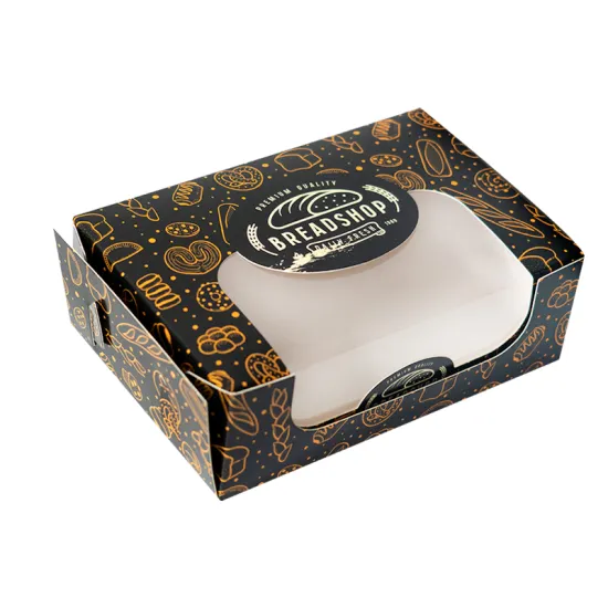 Wholesale Custom Cardboard Pastry Boxes with Window for Bakery Products