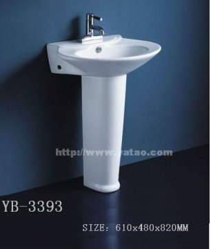 Ceramic sanitary ware pedestal wash basin YB-3393