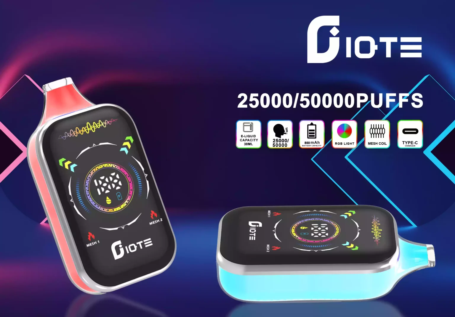 Wholesale IQTE 50000 Puffs 800mAh Disposable Vape