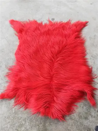 factory wholesale icelandic pelts goat skin long hair fur rug