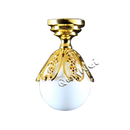 Metal Petal dollhouse ceiling lamp in button battery