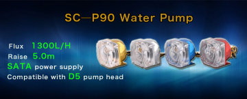 Baosity超静かな高品質ミニデスクトップPC CPU放熱ポンプ水冷ファンポンプ、最大500L / H流量、DC 12V 1