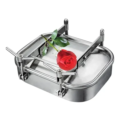 High Quality 17''X13'' Sanitation SS316L Mirror Polished Rectangle Manhole Cover