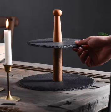 Top Sellers: Natural Slate Round 3 Tier Cake Stand for Coffee Room