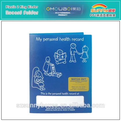A5 Eco-friendly Hard PP Pocket 2 Ring Medical Record Folder