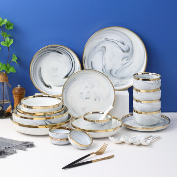 Marble Tableware Set - Fashion Hot Sale Porcelain Dinnerware for 4/6 Persons