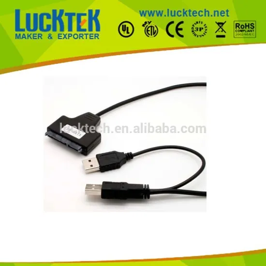 SATA to Dual USB 2.0, for 2.5" HDD Cable, Dual USB to SATA 22pin cable