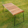 Beach Portable Outdoor Wood Folding Camping Table