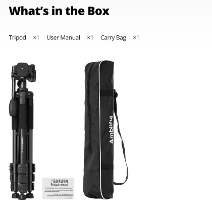 Ambitious GM-150 158cm Professional Phone Camera Tripod