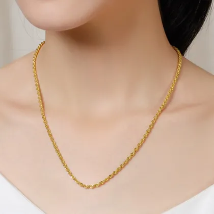 Chain Real Gold Rope Necklace