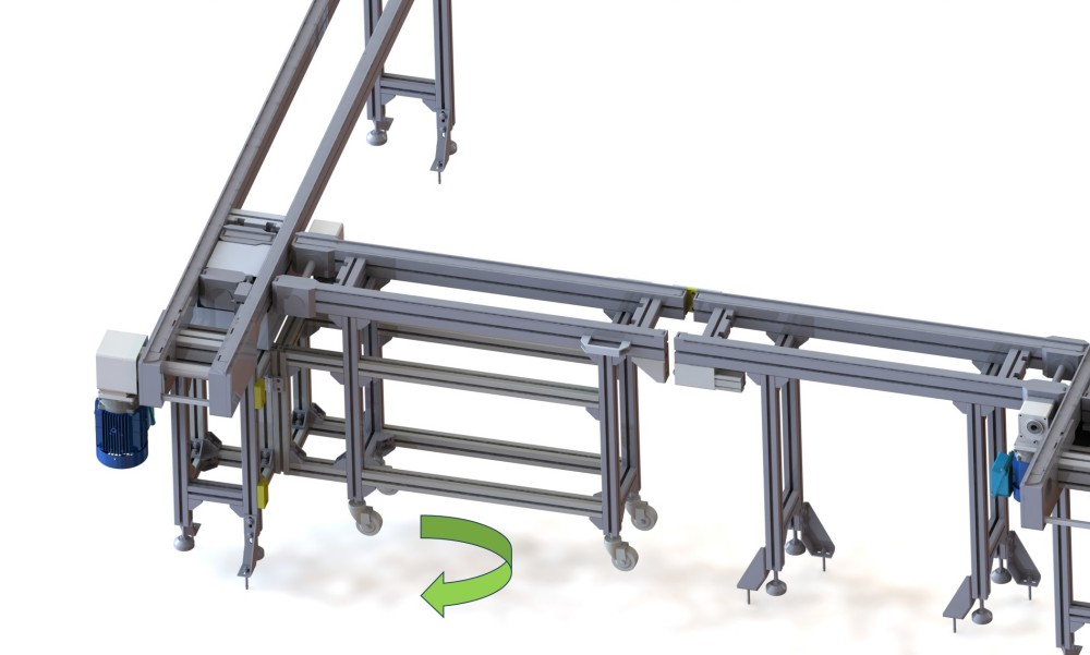 Pull Gate For Pallet Conveyor System