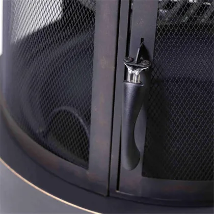 outdoor chimenea black fire pit fire steel