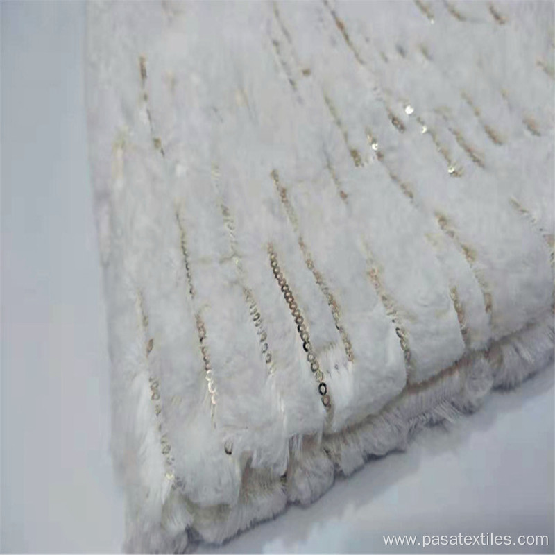 Hot Style Embroidery 3MM Sequined Vertical Stripes Flannel