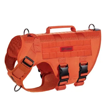 Durable Tactical Dog Harness for Medium Dogs - Air Mesh Breathable Service Dog Vest for Hiking and Training