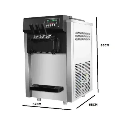 Table Top Stainless Steel CE Approved Three Flavor Ice Cream Machine Maker