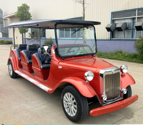 classic gas powered golf cart with fiberglass bodies