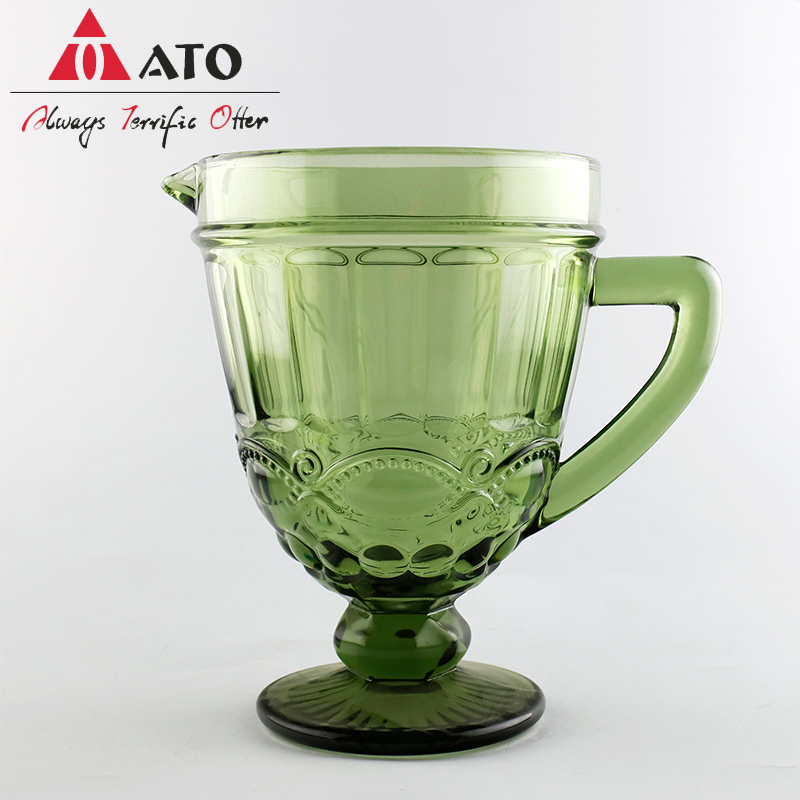 Green Glass Pitcher Partid