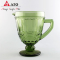 Green Glass Pitcher Party Glaswaren Wasserglas Krug