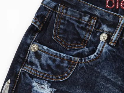 Punk Mens Eagle Blue Jeans