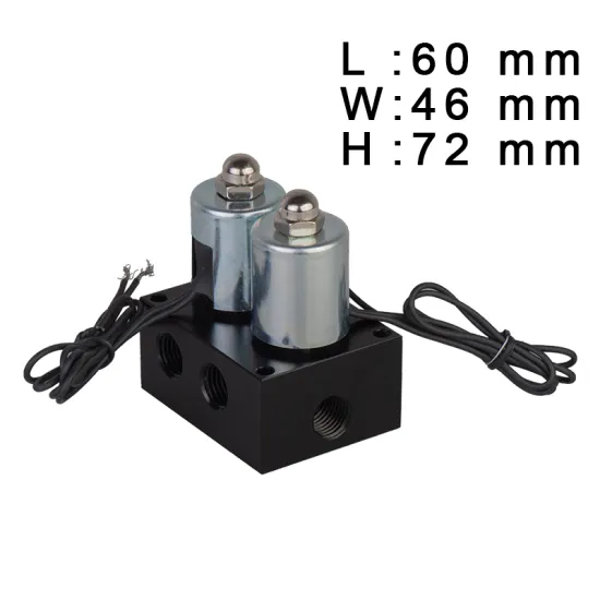 Universal 12v Solenoid Valve Air ride Suspension manifold valve pneumatic shock absorber double solenoid valve set