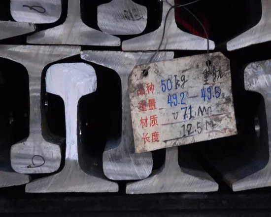 50kg Railway Heavy Steel Rail U71Mn Steel Rail for Raileay