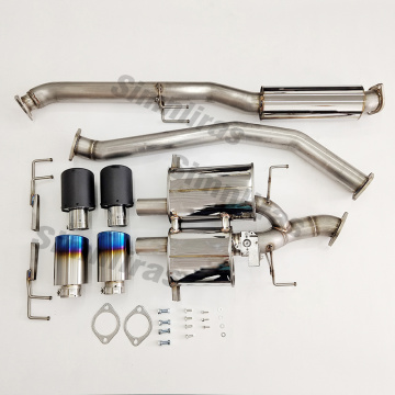 Abluftanlage mit Ventil und Steuerelement für Honda Civic Typ R 2023, Endrohre aus Kohlefaser/Titan optional