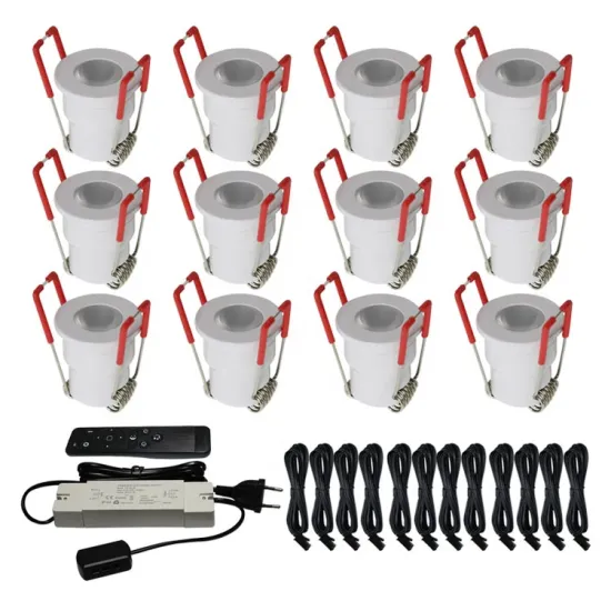 DC12V 3W Dimmer Mini LED Spot Downlight Set - 28mm Cut Hole